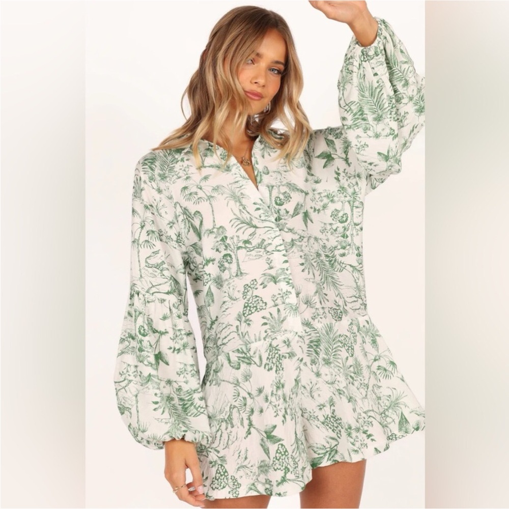 “PETAL + PUP” Tropical Toile Print Elsa Romper
